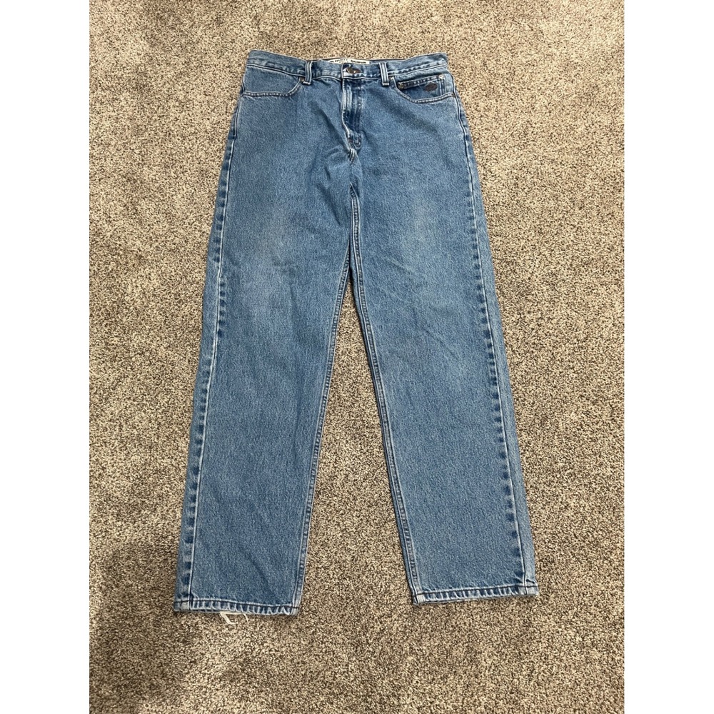 Harley-Davidson Mens Relaxed Fit Straight Leg Blue Denim Jeans 34x34 Medium Wash